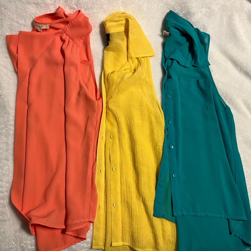 3 Sheer Loose Tank Tops